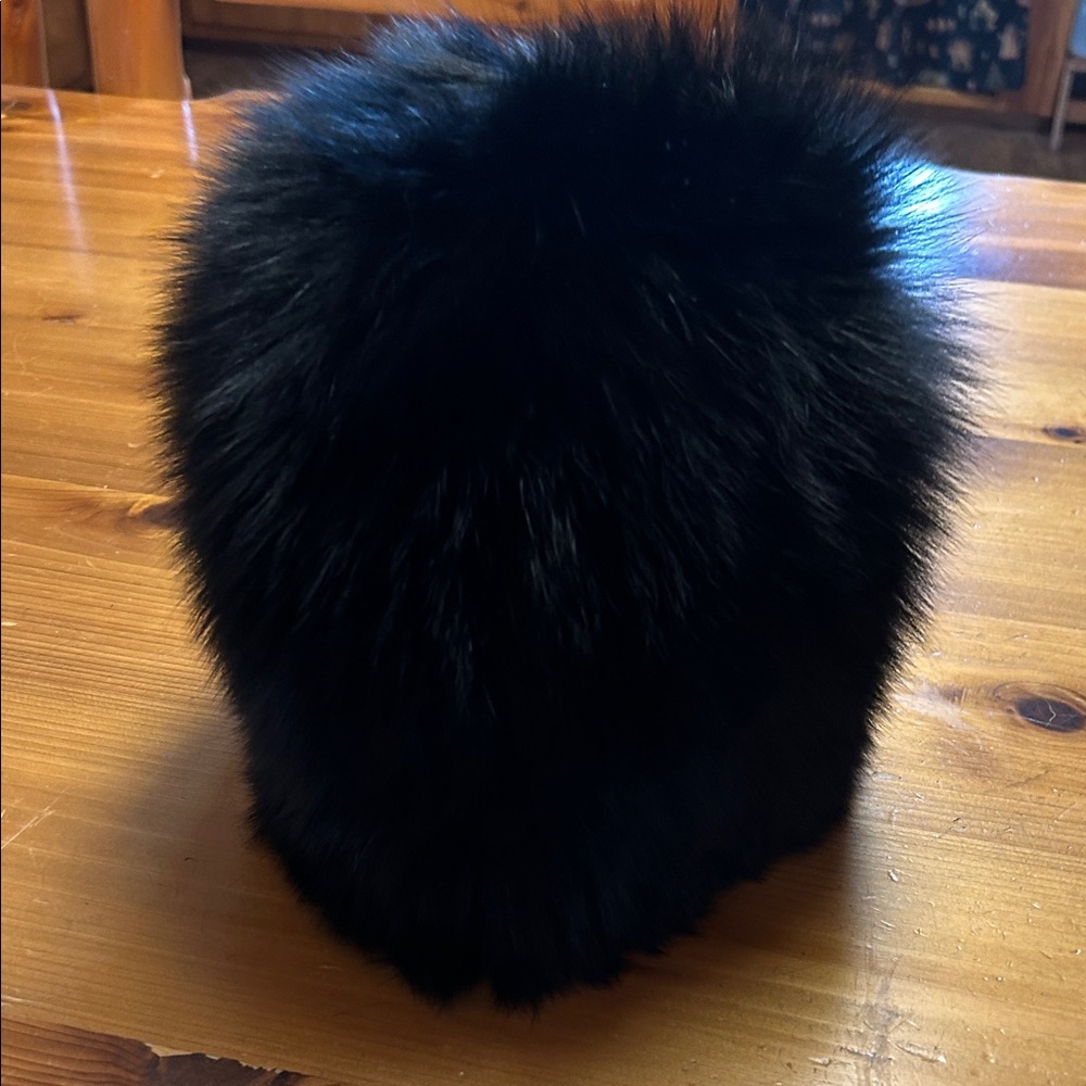 Luxury Black Fox Fur Russian-Style Hat - Women Accessories